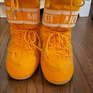 Yellow moon boots